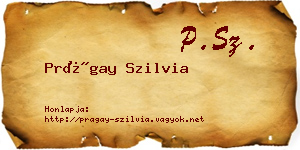 Prágay Szilvia névjegykártya